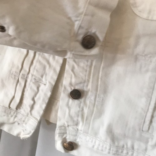 J. CREW Denim Jacket Womens Sz X-small Distressed Busted White Wash - Picture 8 of 13