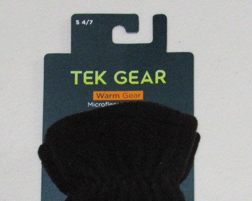 Boys Touch Screen Gloves Black Microfleece NEW Size 4 7 Small Kids Tek Gear NWT - Picture 2 of 12