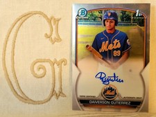 Daiverson Gutierrez, New York Mets, 2023 1st Bowman Chrome on Card Auto CPA-DG🇬