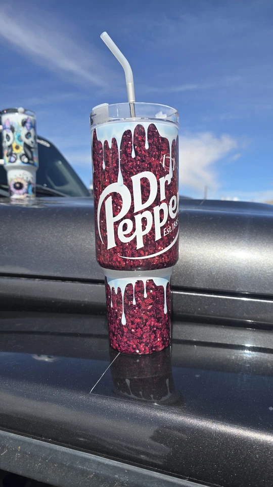 Vaso de acero inoxidable de 40 oz - Dr. Pepper-Dr.Pepper Lovers ~ refresco ~ regalo artesanal Foto 4 de 4