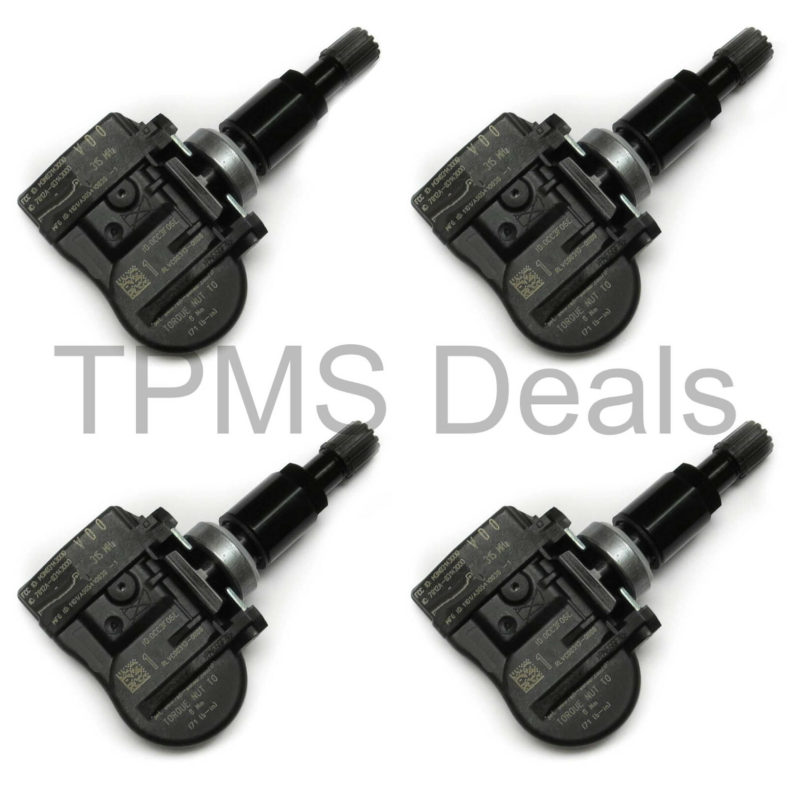 New 433mhz OE VDO Black Stem TPMS Set For 2020 2021 Land Rover Defender ...