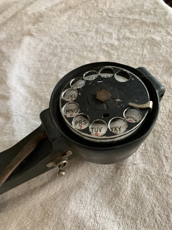 Teléfono Beco Lineman’s Test Rotary Dial Teléfono Butt Negro Foto 2 de 4