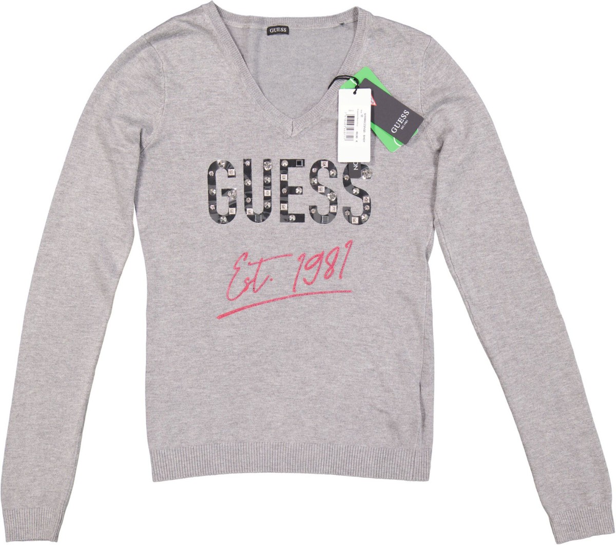 guess pullover grau