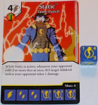 STATIC: TASER PUNCH 112 Green Arrow & Flash Dice Masters Rare