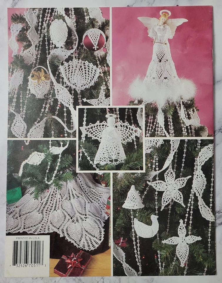 Meia de enfeites de sótão de árvore de Natal abacaxi definitiva de crochê 1997 - Imagem 2 de 2