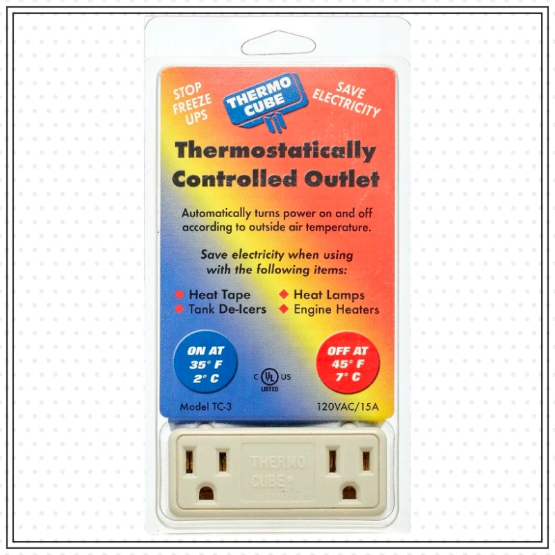 Farm Innovators Thermo Cube Thermostatically Controlled Outlet Switch TC-3  White 750433200637 | eBay