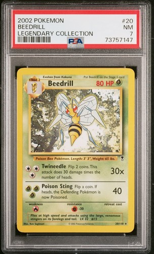 Beedrill graded PSA 7 for sale on eBay