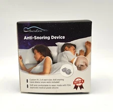Snore Care Anti-Snoring Device - 2 Pairs with Vents. Set of 4. Sealed!