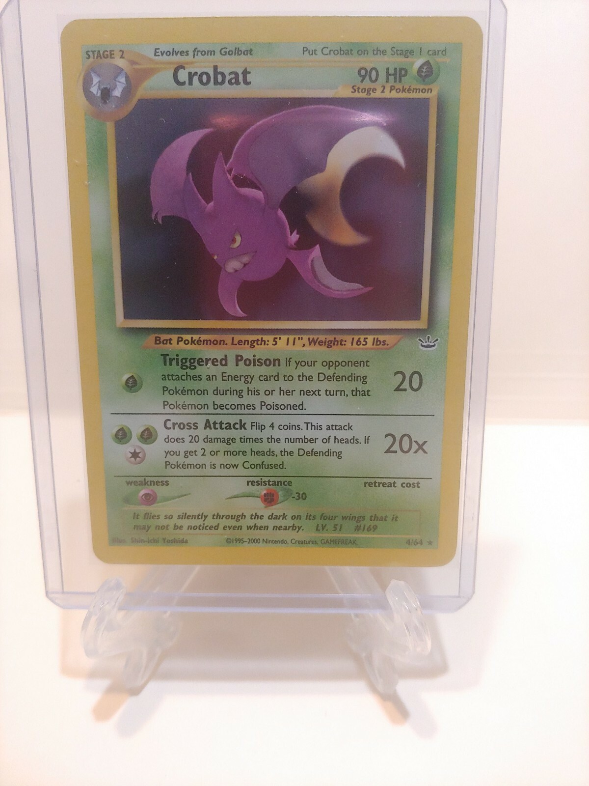 Crobat Neo Revelation holo 4/64 Pokemon Card. Rare near or mint condition