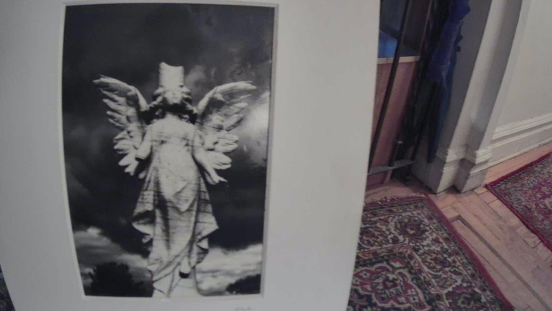 UNIQUE ''Pillared Angel'' Holy Cross Cemetery Yeadon PA Signed Ed Snyder FINE