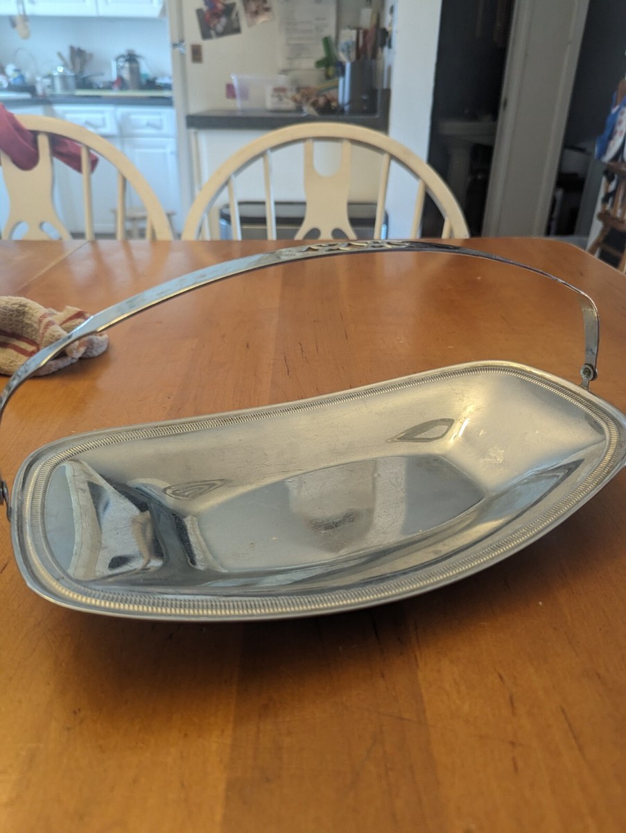 Vintage Oblong Continental Silver Tray With Handle | eBay