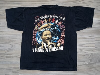Vintage Martin Luther King I Have A  Dream Rap Tee T-Shirt Men XL 90s Y2K Boot