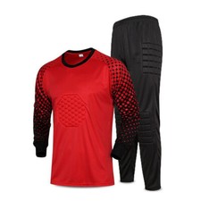 Goalkeeper Training Outfit Football Uniforms Long Sleeve Padded shirt Sweatpants