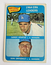 1965 Topps BB NL ERA Leaders #8 DODGERS KOUFAX DRYSDALE