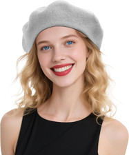 Beret Hats for Women Wool French Style - Spring Hat for Women Girls for Daily .