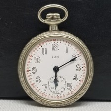 FAPW712 1944 Military Elgin Pocket Watch, Grade 387, Size 16s, 17 J, Working