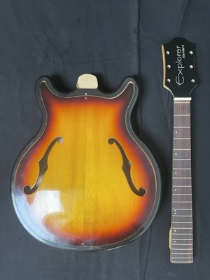 Vintage Hopf Explorer guitar body and neck DIY build kit 1960s + binding NOS