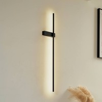 Lindby Led Wandleuchte, Wandlampe Innen 'Natsumi' (Modern) In Schwarz Aus Alumin