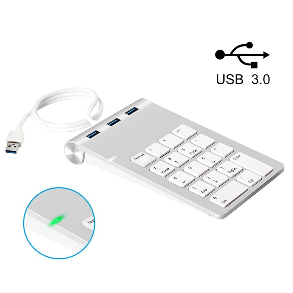 Conveniently Designed USB Wired Keyboard with Additional Ports for PCLaptop - Image 2 of 4