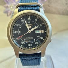 SEIKO 5 Military Unused Automatic Watch 7S26-02J0 Blue Display Back Japan