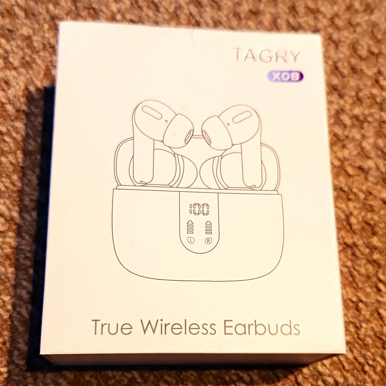 New TAGRY X08 Pink True Wireless In-Ear Earbuds, Bluetooth, Wireless Charging