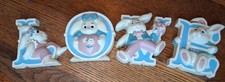 Burwood LOVE Bunnies Wall Plaque 1992 grandmacore Nursery Easter Decor