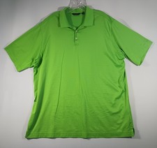 Walter Hagan Men's XL Green Short Sleeve Polo Shirt Embroidered 11 Button Collar
