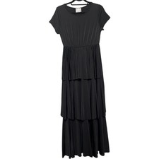 Anthropologie Maxi Dress Womens M Tiered Short Sleeve Romantic Whimsical Dress