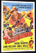 TUMBLEWEED (1953) Starring AUDIE MURPHY & LORI NELSON, original poster!