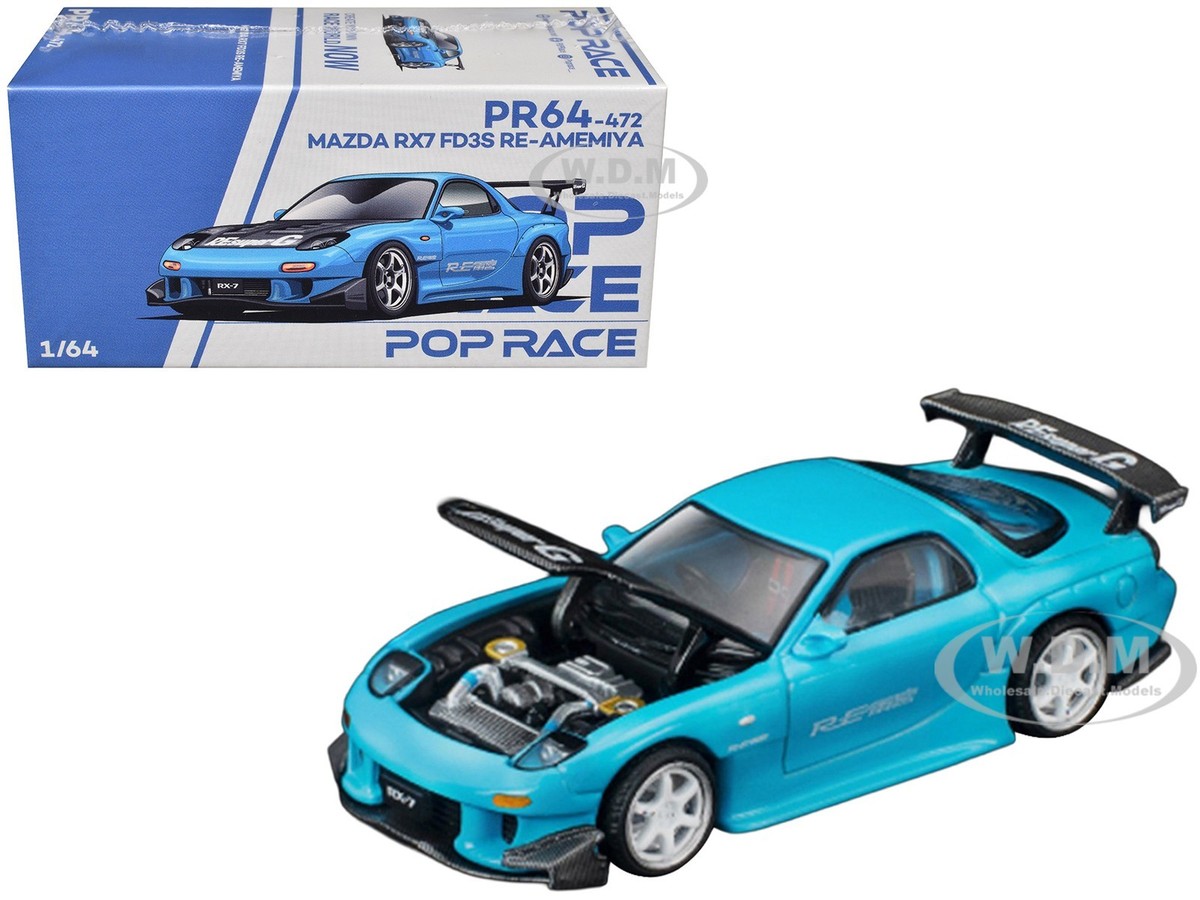 TAS2026 1/64 MINI GT RE雨宮 RX-7 FD3S MAZDA RX7 (FD3S) RE AMEMIYA RHD LIGHT BLUE 