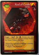 Magi-Nation Duel Rod of Coals Traitor's Reach Kickstarter Limited Promo NM