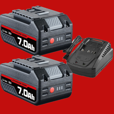 2X New 18V Battery For Bosch 18 VOLT 7.0AH Li-ion BAT609 BAT610G BAT618 24618-01