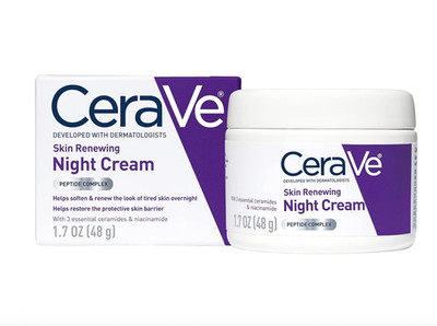 CeraVe Renewing Night Cream with Peptides & Hyaluronic Acid 1.7 oz Genuine