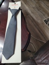 Boy's Gray Cat Jack Gray Tie Sz S/M