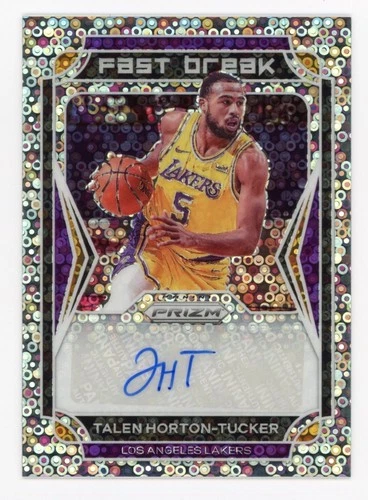 2021-22 Prizm Talen Horton-Tucker Fast Break Autographs Auto Disco Lakers