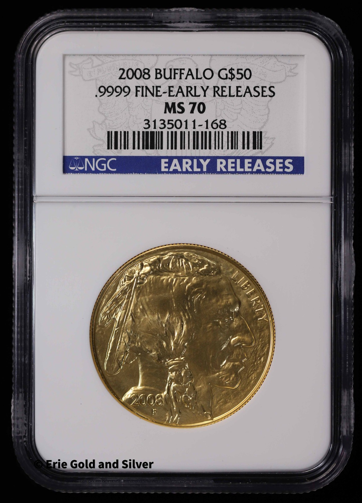 2008 $50 1 oz Gold Buffalo Coin | NGC MS 70 Early Release