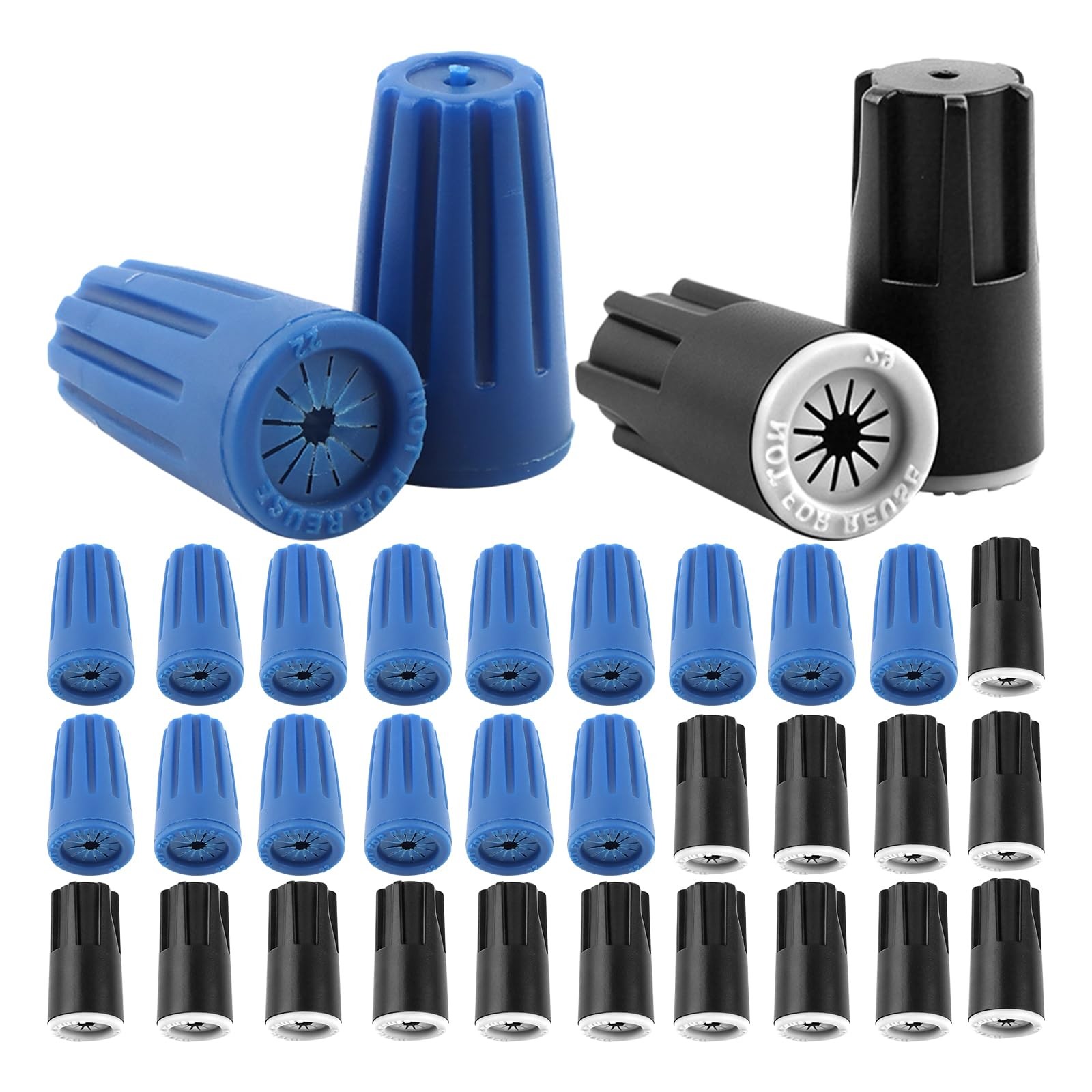 30 Pcs Waterproof Wire Nuts, 12 AWG-22 AWG Electrical Connectors