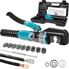 10 Tons Hydraulic Crimping Tool with 9 Dies -...