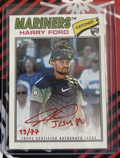2026 Topps Heritage red ink /77 on card autograph Harry Ford Mariners rookie