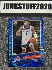 2020-21 Donruss Optic Anthony Edwards Blue Pulsar Prizm SSP The Rookies Rc Holo