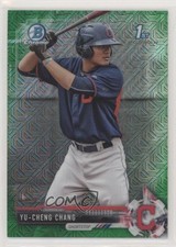 2017 Bowman Chrome Prospects Mega Box Green Refractor 54/99 Yu Chang #BCP79 4al