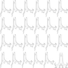 24 Pcs Plastic Easel Plate Display Stands Picture Easel Holders for Frames