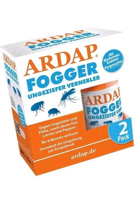 ARDAP Fogger   2x100ml Insektenvernebler Flöhe Milben Zecken Ungeziefer