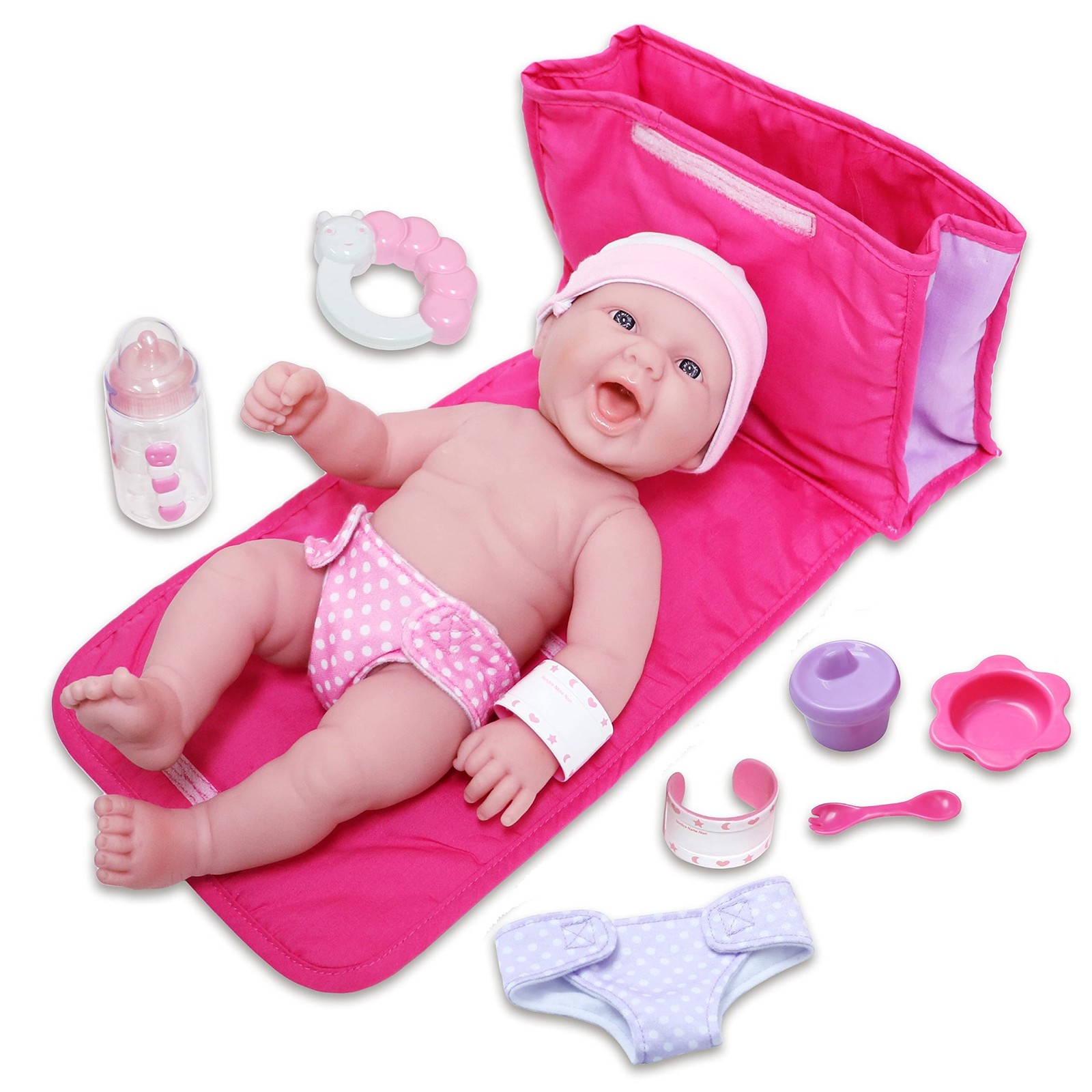 13 Inch Pink Baby Doll Gift Set with Diaper Changing Accesso