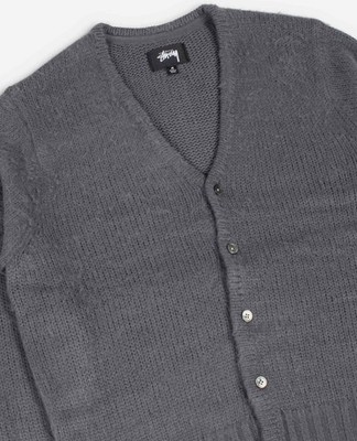 Stussy Brushed Cardigan Streetwear Long Sleeve Sweater Jacquard