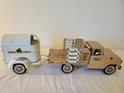 Vintage 1959 Tonka Farms Stake Truck With Horse Trailer, Pressed Steel