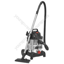 Sealey 20L Vacuum Cleaner Wet & Dry Stainless Drum 1250W/230V