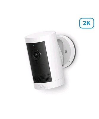 Ring Outdoor Cam Plus Akku 2K Überwachungskamera - Weiß