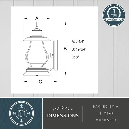 Vaxcel Lighting T0215 Dockside 1 Light Outdoor Wall Sconce - Weathered Patina - Picture 5 of 7