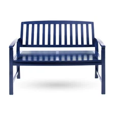Farmhouse- Acacia Wood Bench for Indoor & Outdoor Use – , Navy